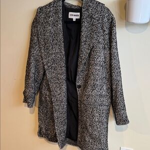 Steve Madden Black and White Women's Blazer/Coat